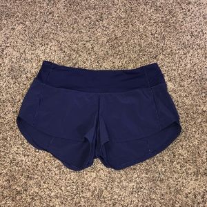 Lululemon Deep Blue Speed shorts